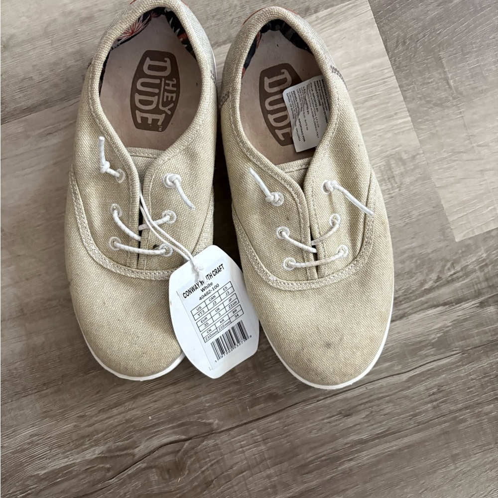 Hey Dude Kids Beige Sneakers